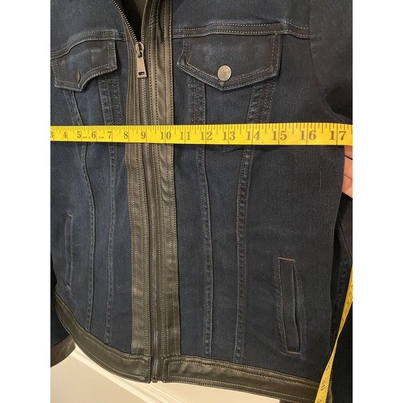 JEAN JACKET NYDJ FuturFit Women Paris Nights MARJ1617 Navy Medium Excellent - Picture 7 of 8